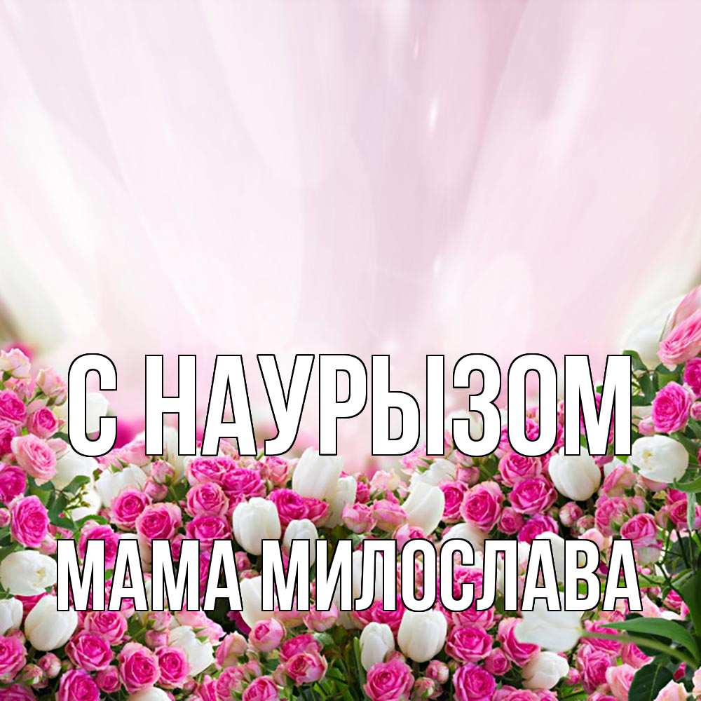 Открытка на каждый день с именем, Мама-Милослава С наурызом под снегом Прикольная открытка с пожеланием онлайн скачать бесплатно 