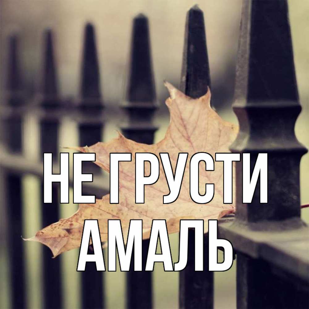 Открытка на каждый день с именем, Амаль Не грусти лист клена Прикольная открытка с пожеланием онлайн скачать бесплатно 