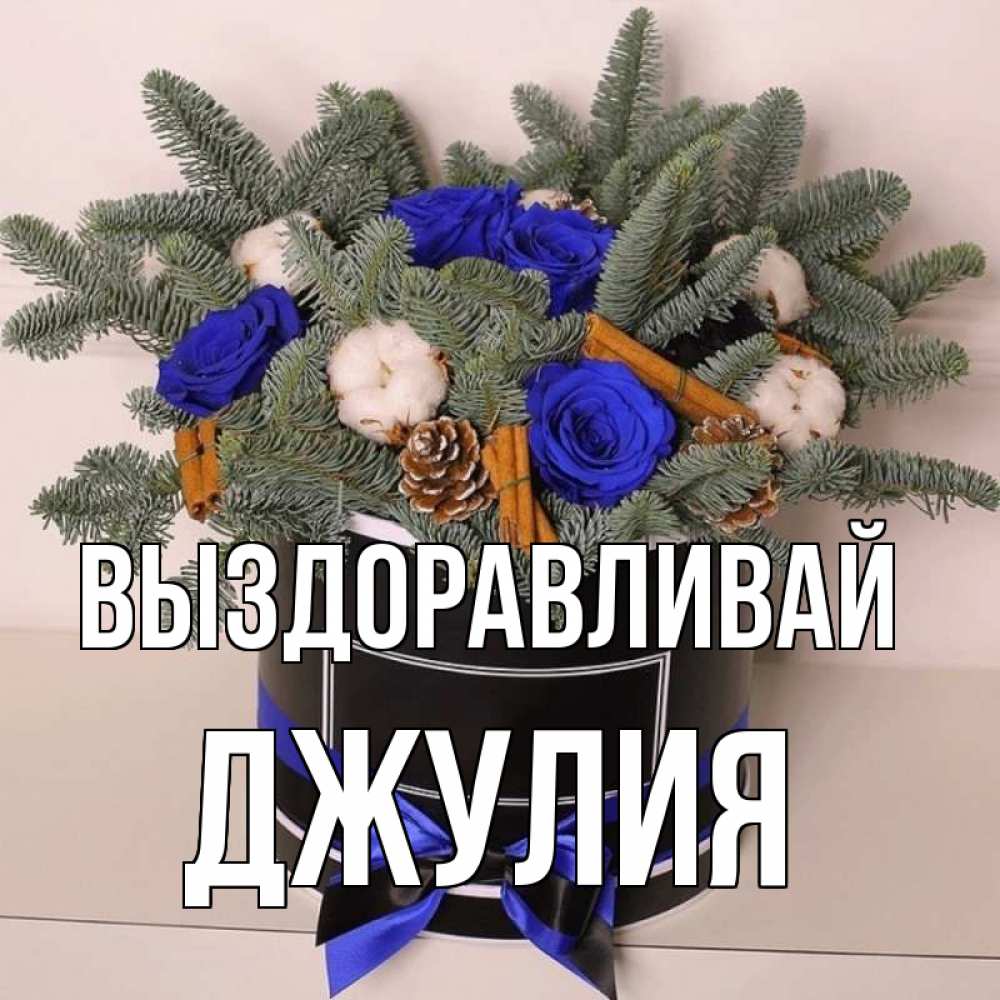 Открытка на каждый день с именем, Джулия Выздоравливай короче кто то загрузил эти шишки Прикольная открытка с пожеланием онлайн скачать бесплатно 