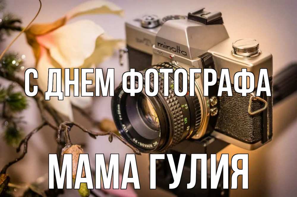 Открытка на каждый день с именем, Мама-Гулия С днем фотографа с днем фотографа 1 Прикольная открытка с пожеланием онлайн скачать бесплатно 