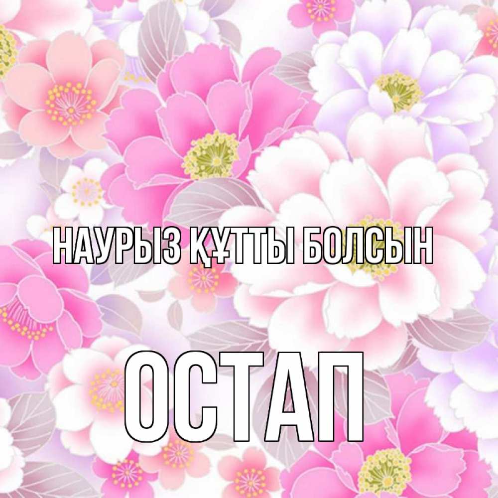 Открытка на каждый день с именем, Остап Наурыз құтты болсын для женщин Прикольная открытка с пожеланием онлайн скачать бесплатно 