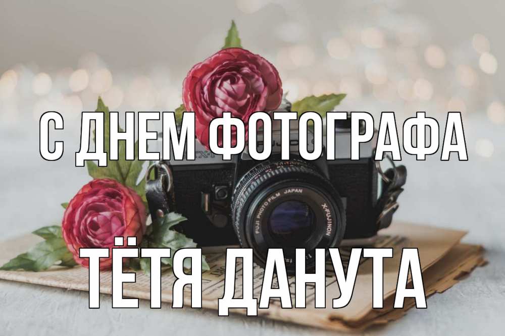 Открытка на каждый день с именем, Тётя-Данута С днем фотографа с днем фотографа Прикольная открытка с пожеланием онлайн скачать бесплатно 