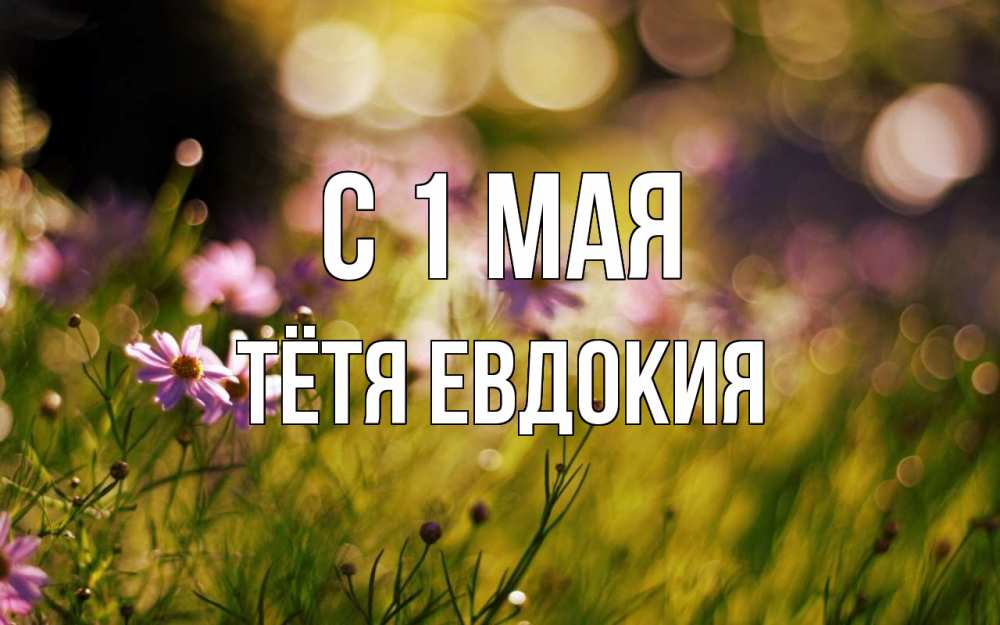 Открытка на каждый день с именем, Тётя-Евдокия С 1 мая С 1 мая Прикольная открытка с пожеланием онлайн скачать бесплатно 