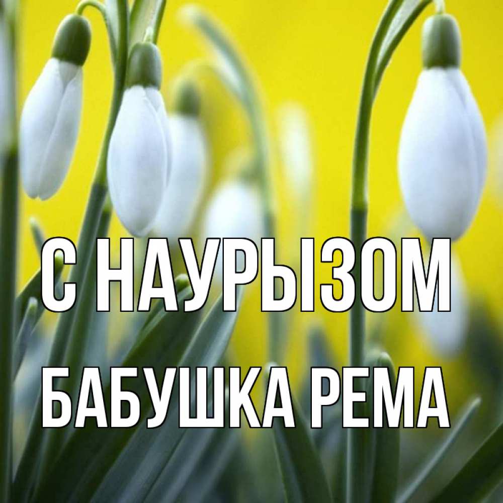 Открытка на каждый день с именем, Бабушка-Рема С наурызом весенние цветы Прикольная открытка с пожеланием онлайн скачать бесплатно 