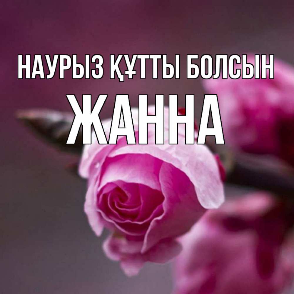 Открытка на каждый день с именем, Жанна Наурыз құтты болсын весна Прикольная открытка с пожеланием онлайн скачать бесплатно 