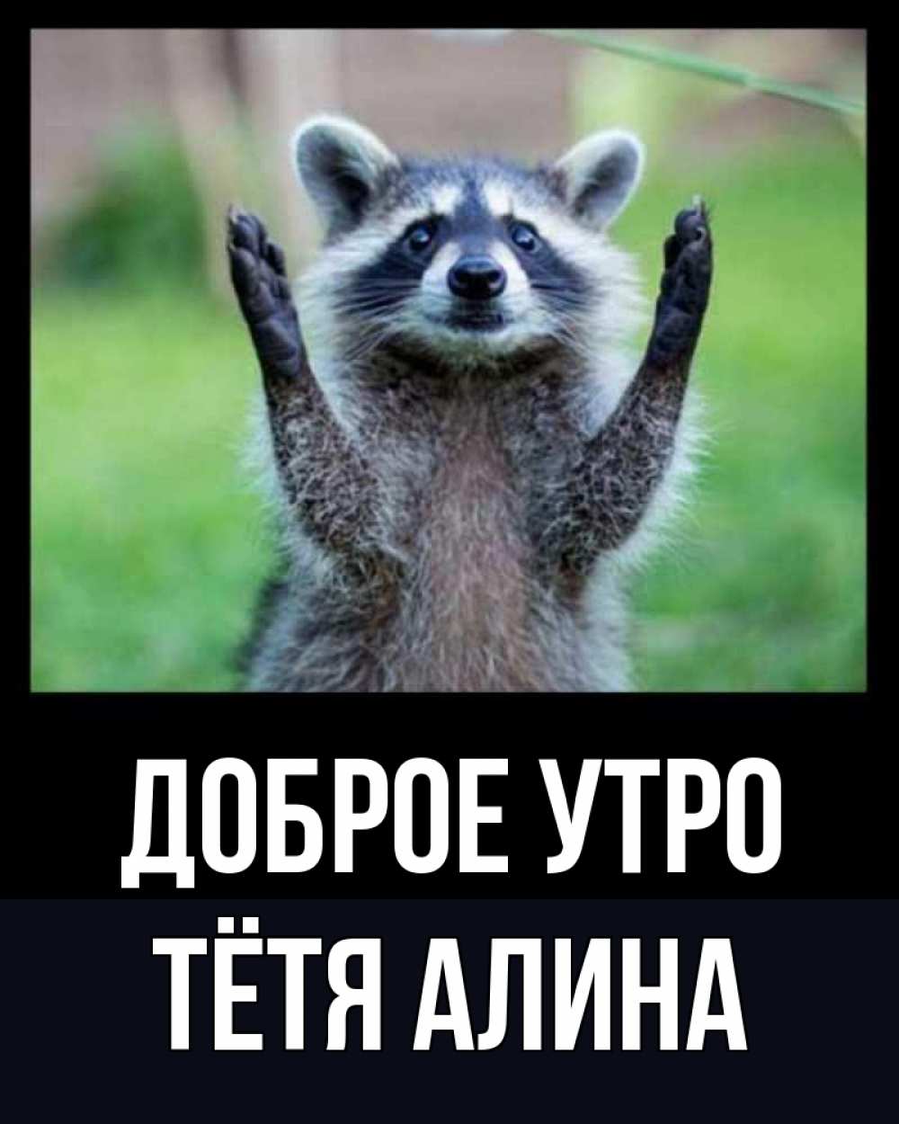 Открытка на каждый день с именем, Тётя-Алина Доброе утро хорошее настроение утречком Прикольная открытка с пожеланием онлайн скачать бесплатно 