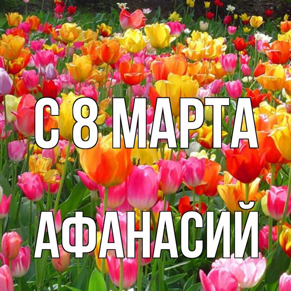 Открытка на каждый день с именем, Афанасий С 8 МАРТА на международный женский день Прикольная открытка с пожеланием онлайн скачать бесплатно 