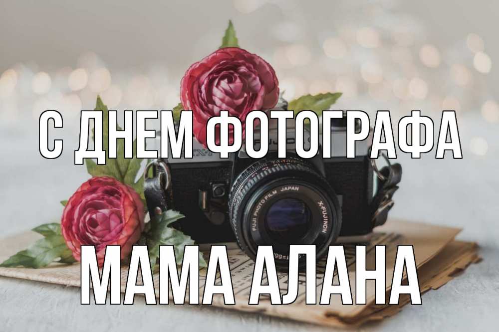 Открытка на каждый день с именем, Мама-Алана С днем фотографа с днем фотографа Прикольная открытка с пожеланием онлайн скачать бесплатно 