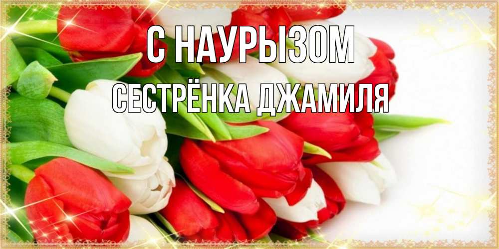 Открытка на каждый день с именем, Сестрёнка-Джамиля С наурызом Поздравительные открытки для милых женщин Прикольная открытка с пожеланием онлайн скачать бесплатно 