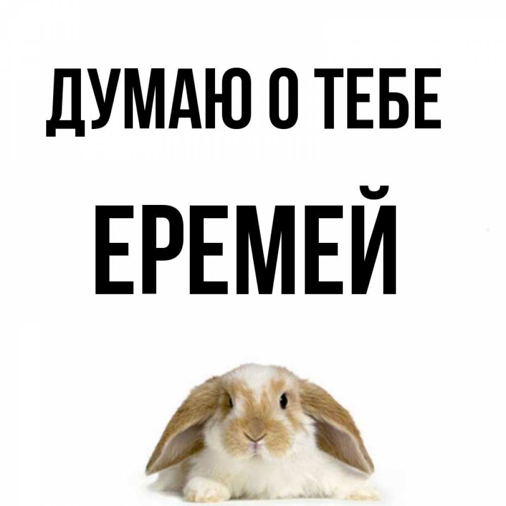 Открытка на каждый день с именем, Еремей Думаю о тебе подписать своими руками онлайн Прикольная открытка с пожеланием онлайн скачать бесплатно 