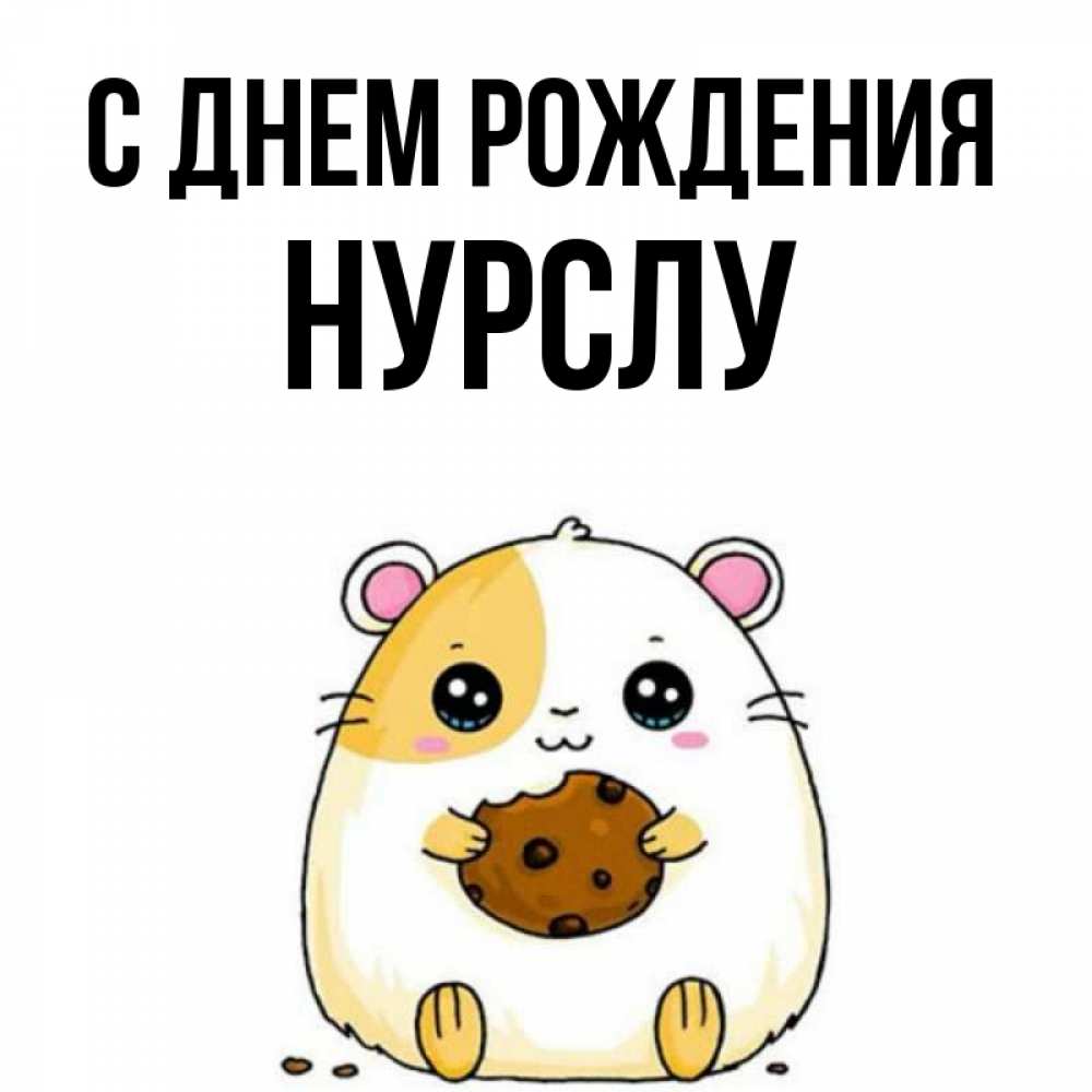 Открытка на каждый день с именем, Нурслу С днем рождения с днюхой Прикольная открытка с пожеланием онлайн скачать бесплатно 