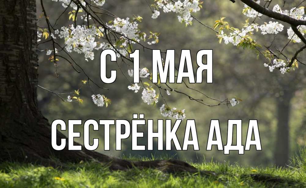 Открытка на каждый день с именем, Сестрёнка-Ада С 1 мая С 1 мая Прикольная открытка с пожеланием онлайн скачать бесплатно 