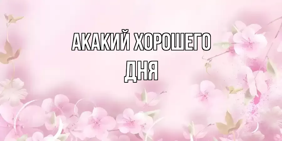 ОТКРЫТКА АКАКИЙ
