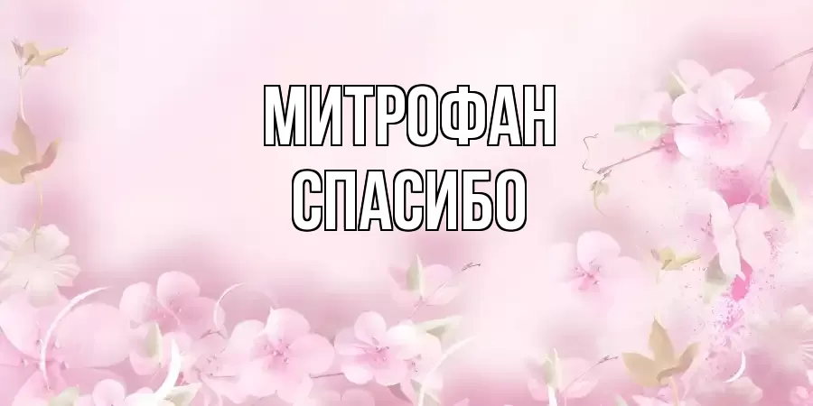 ОТКРЫТКА МИТРОФАН
