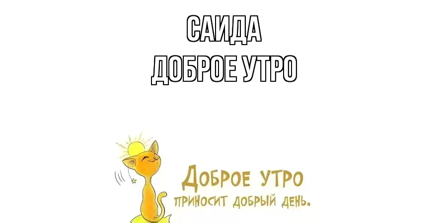 ДОБРОЕ УТРО САИДА