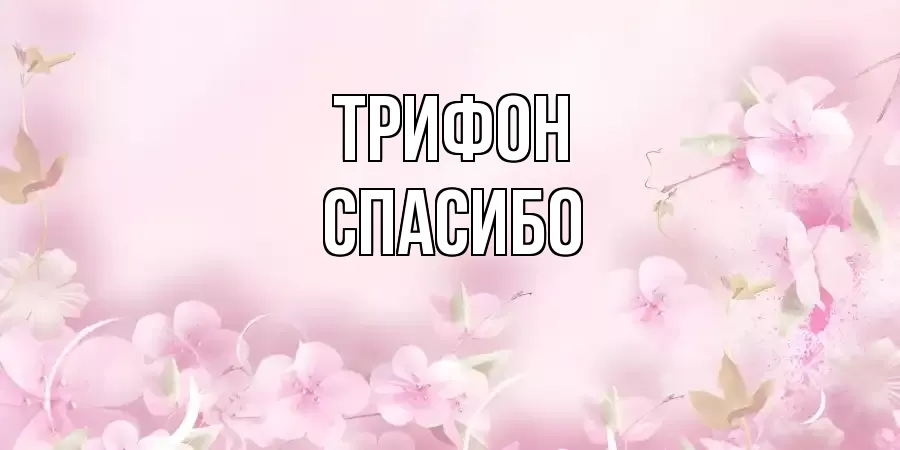 ОТКРЫТКА ТРИФОН