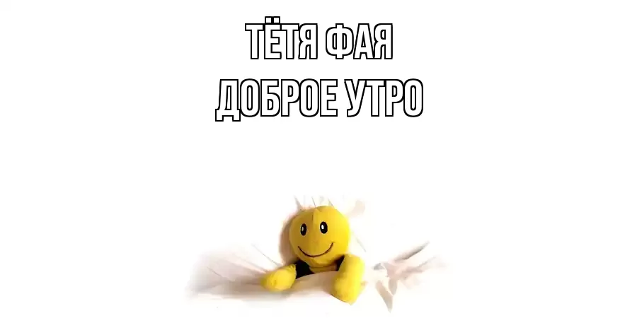 ДОБРОЕ УТРО ТЁТЯ-ФАЯ