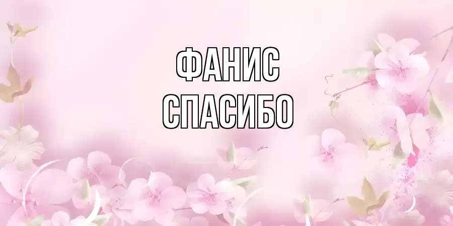 ОТКРЫТКА ФАНИС