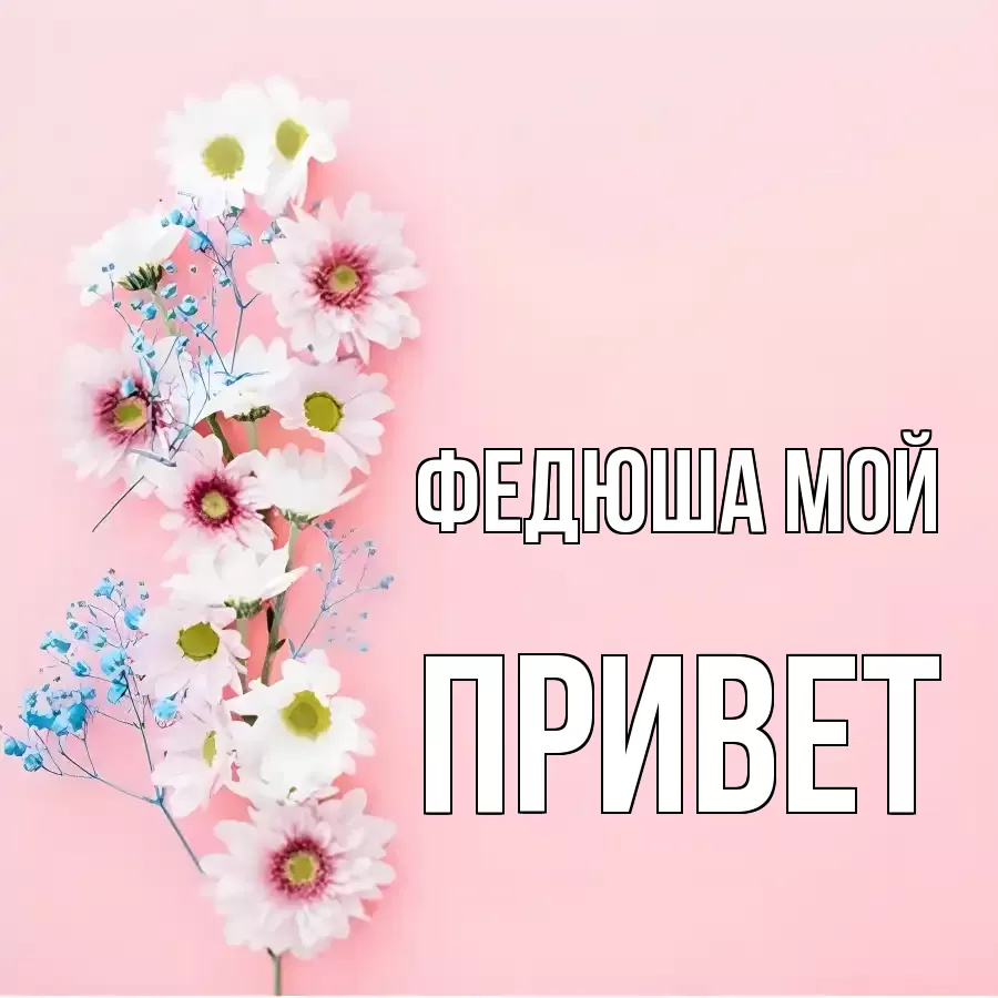 ОТКРЫТКА ФЕДЮША МОЙ