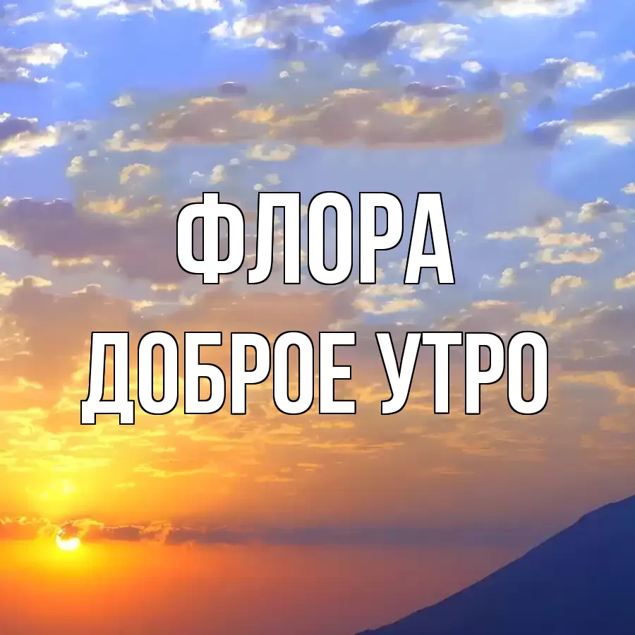 ДОБРОЕ УТРО ФЛОРА