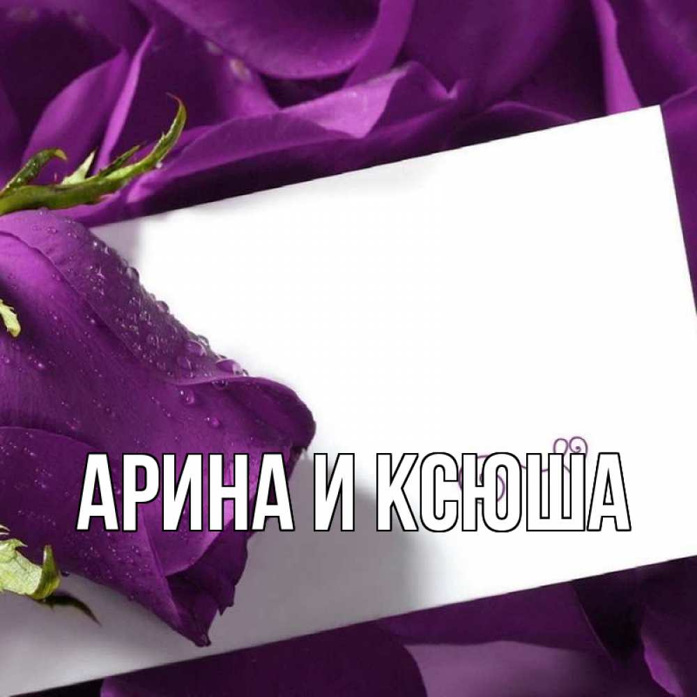Открытка на каждый день с именем, Арина-и-Ксюша Главная роза Прикольная открытка с пожеланием онлайн скачать бесплатно 