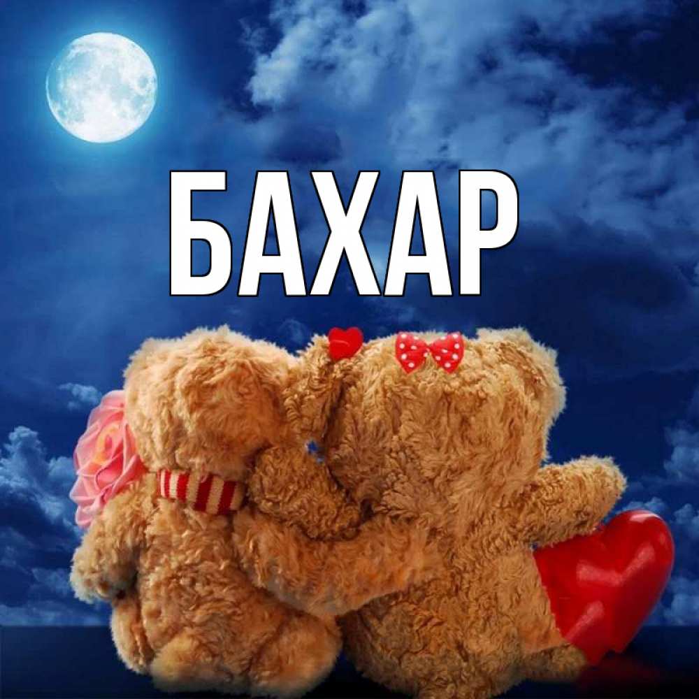 Открытка на каждый день с именем, Бахар Главная плюшевые Прикольная открытка с пожеланием онлайн скачать бесплатно 