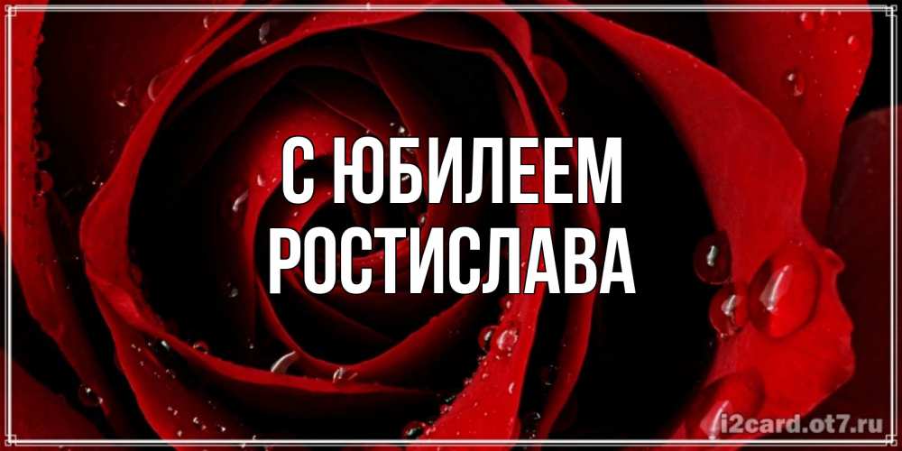 Открытка на каждый день с именем, Ростислава С юбилеем крупная бордовая роза Прикольная открытка с пожеланием онлайн скачать бесплатно 