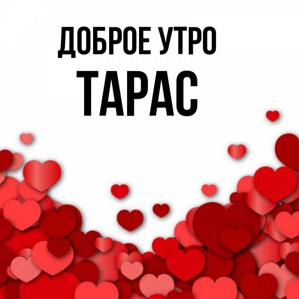 Открытка на каждый день с именем, Тарас Доброе утро хорошего настроения Прикольная открытка с пожеланием онлайн скачать бесплатно 