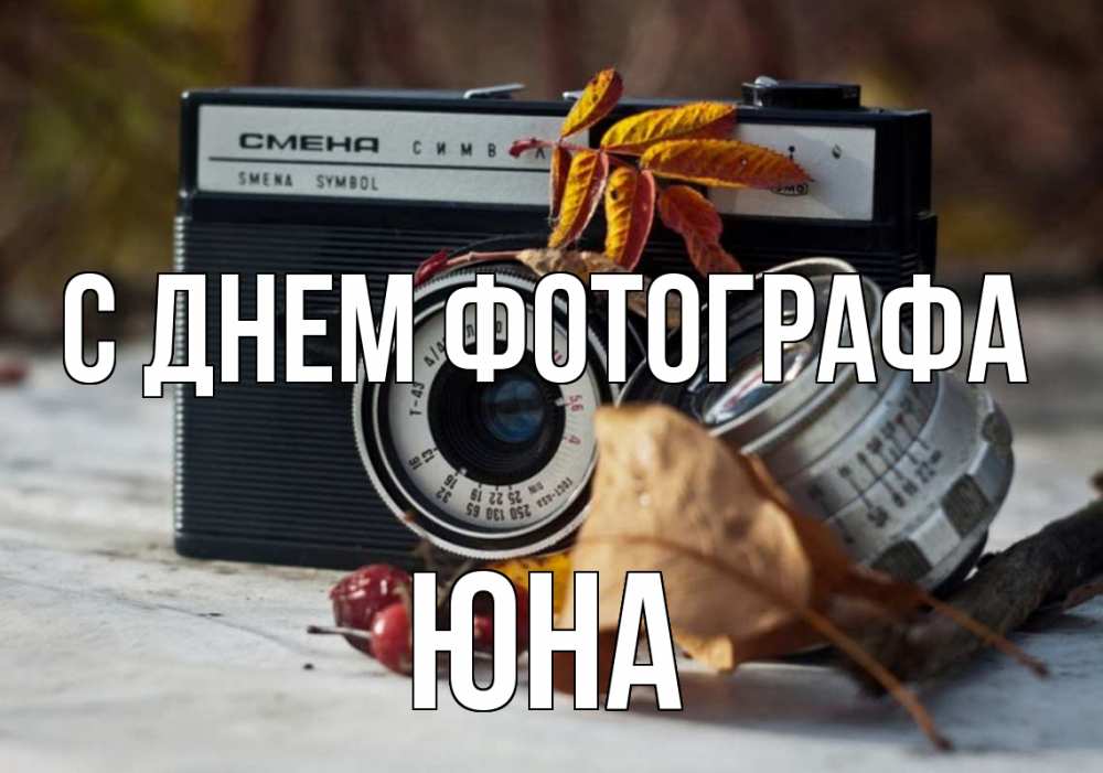 Открытка на каждый день с именем, Юна С днем фотографа с днем фотографа Прикольная открытка с пожеланием онлайн скачать бесплатно 