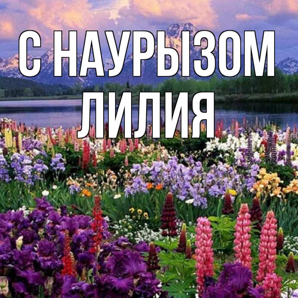 Открытка на каждый день с именем, Лилия С наурызом праздник весны наурыз Прикольная открытка с пожеланием онлайн скачать бесплатно 