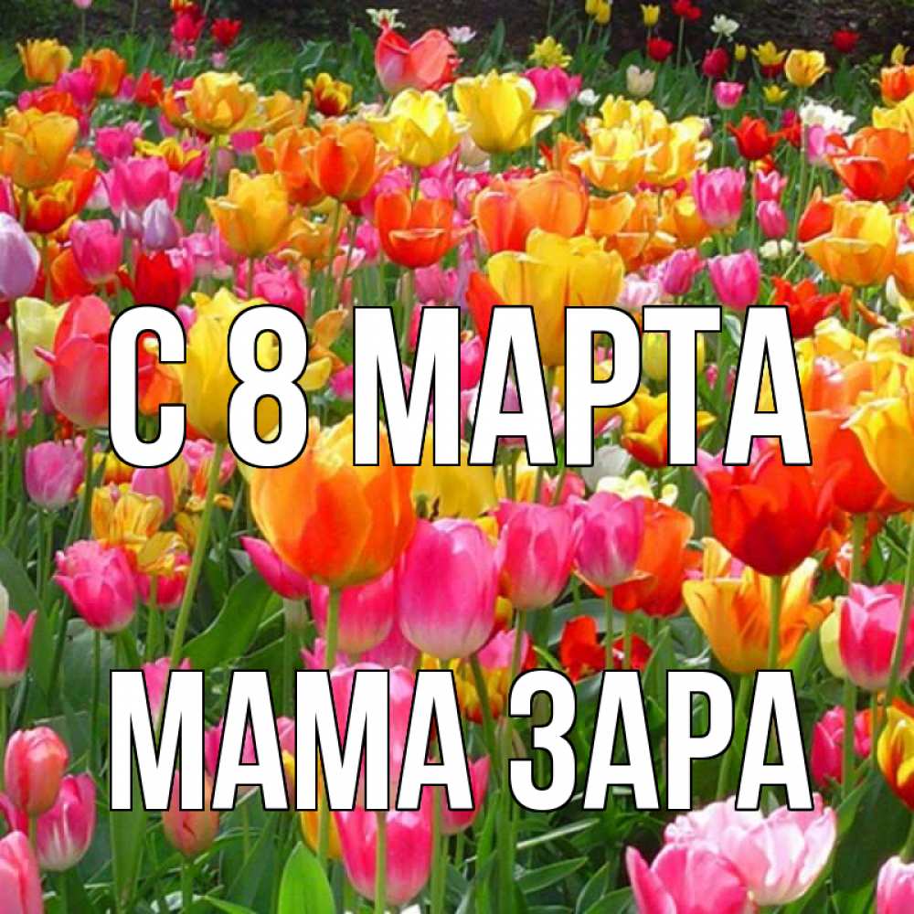 Открытка на каждый день с именем, Мама-Зара С 8 марта на международный женский день Прикольная открытка с пожеланием онлайн скачать бесплатно 