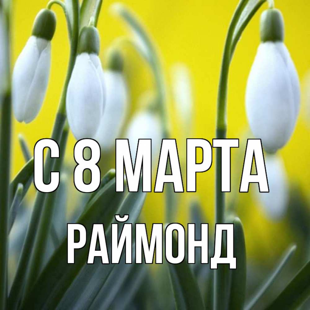 Открытка на каждый день с именем, Раймонд С 8 марта весенние цветы Прикольная открытка с пожеланием онлайн скачать бесплатно 