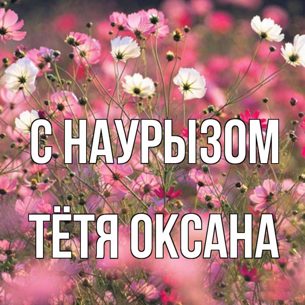 Открытка на каждый день с именем, Тётя-Оксана С наурызом красиво 1 Прикольная открытка с пожеланием онлайн скачать бесплатно 