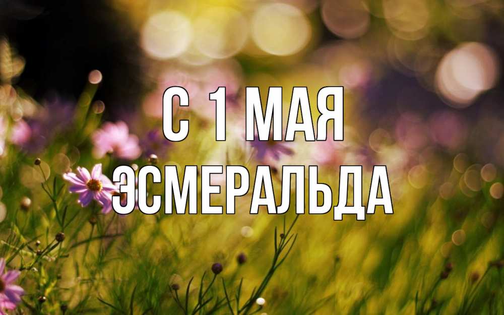 Открытка на каждый день с именем, Эсмеральда С 1 мая С 1 мая Прикольная открытка с пожеланием онлайн скачать бесплатно 