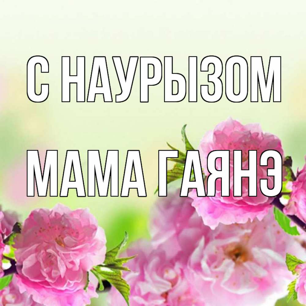Открытка на каждый день с именем, Мама-Гаянэ С наурызом цветы Прикольная открытка с пожеланием онлайн скачать бесплатно 