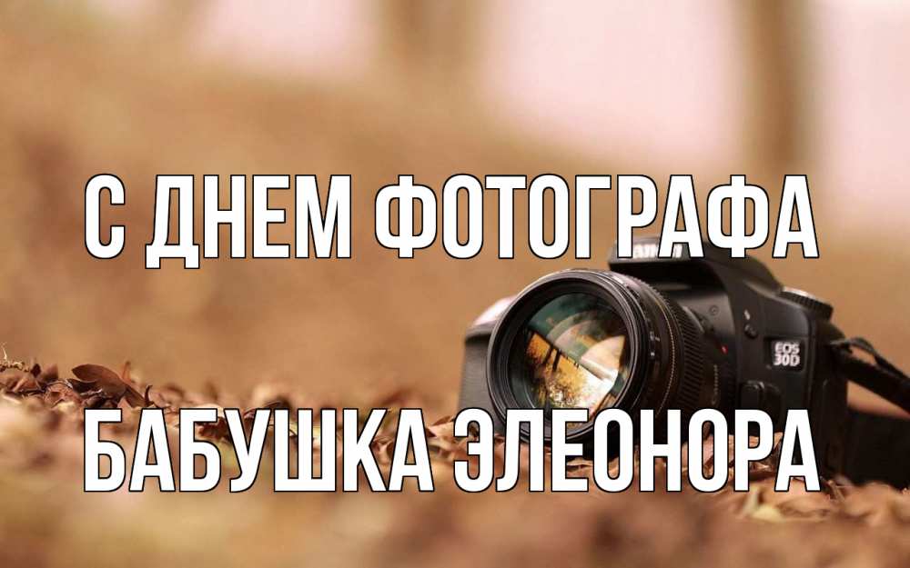Открытка на каждый день с именем, Бабушка-Элеонора С днем фотографа с днем фотографа Прикольная открытка с пожеланием онлайн скачать бесплатно 