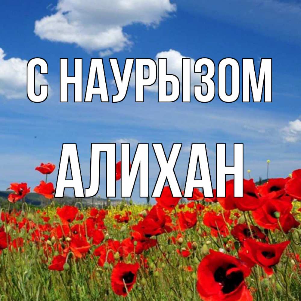 Открытка на каждый день с именем, Алихан С наурызом праздник весны наурыз очень красивая картинка Прикольная открытка с пожеланием онлайн скачать бесплатно 