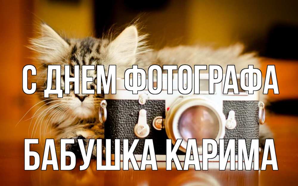 Открытка на каждый день с именем, Бабушка-Карима С днем фотографа с днем фотографа Прикольная открытка с пожеланием онлайн скачать бесплатно 