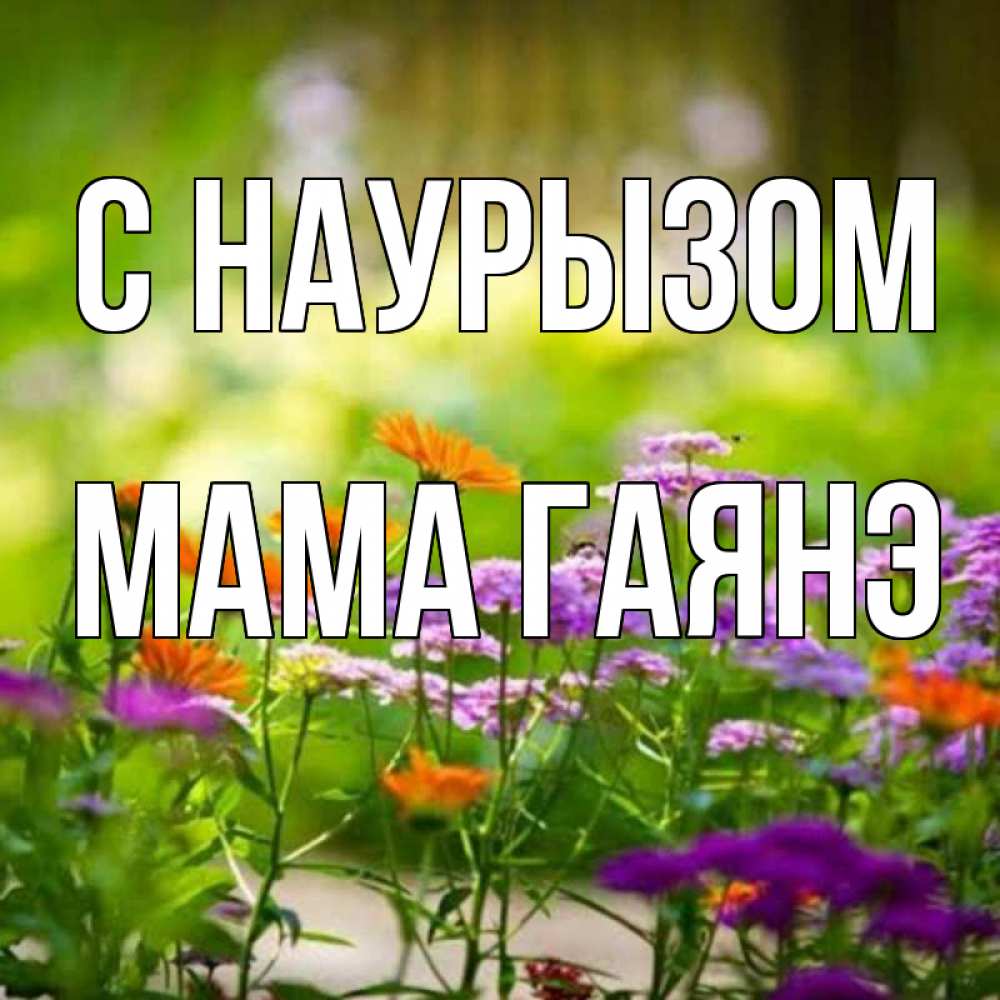 Открытка на каждый день с именем, Мама-Гаянэ С наурызом цветы Прикольная открытка с пожеланием онлайн скачать бесплатно 