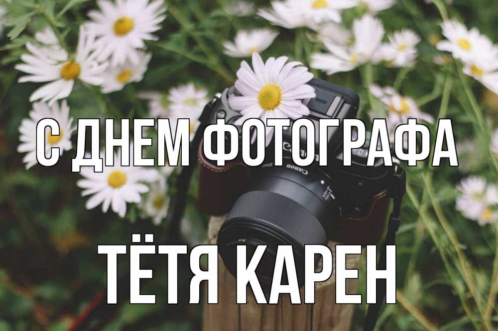 Открытка на каждый день с именем, Тётя-Карен С днем фотографа с днем фотографа Прикольная открытка с пожеланием онлайн скачать бесплатно 