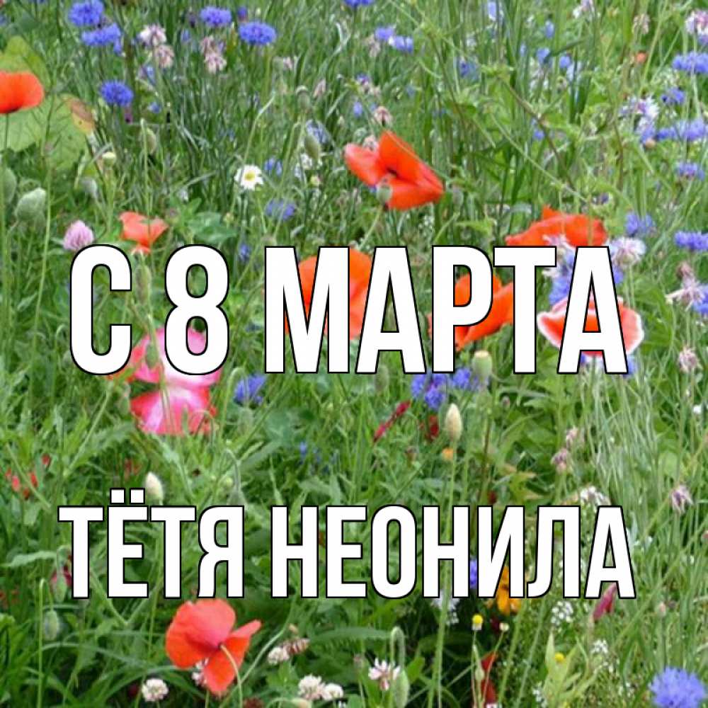 Открытка на каждый день с именем, Тётя-Неонила С 8 марта международный женский день 4 Прикольная открытка с пожеланием онлайн скачать бесплатно 