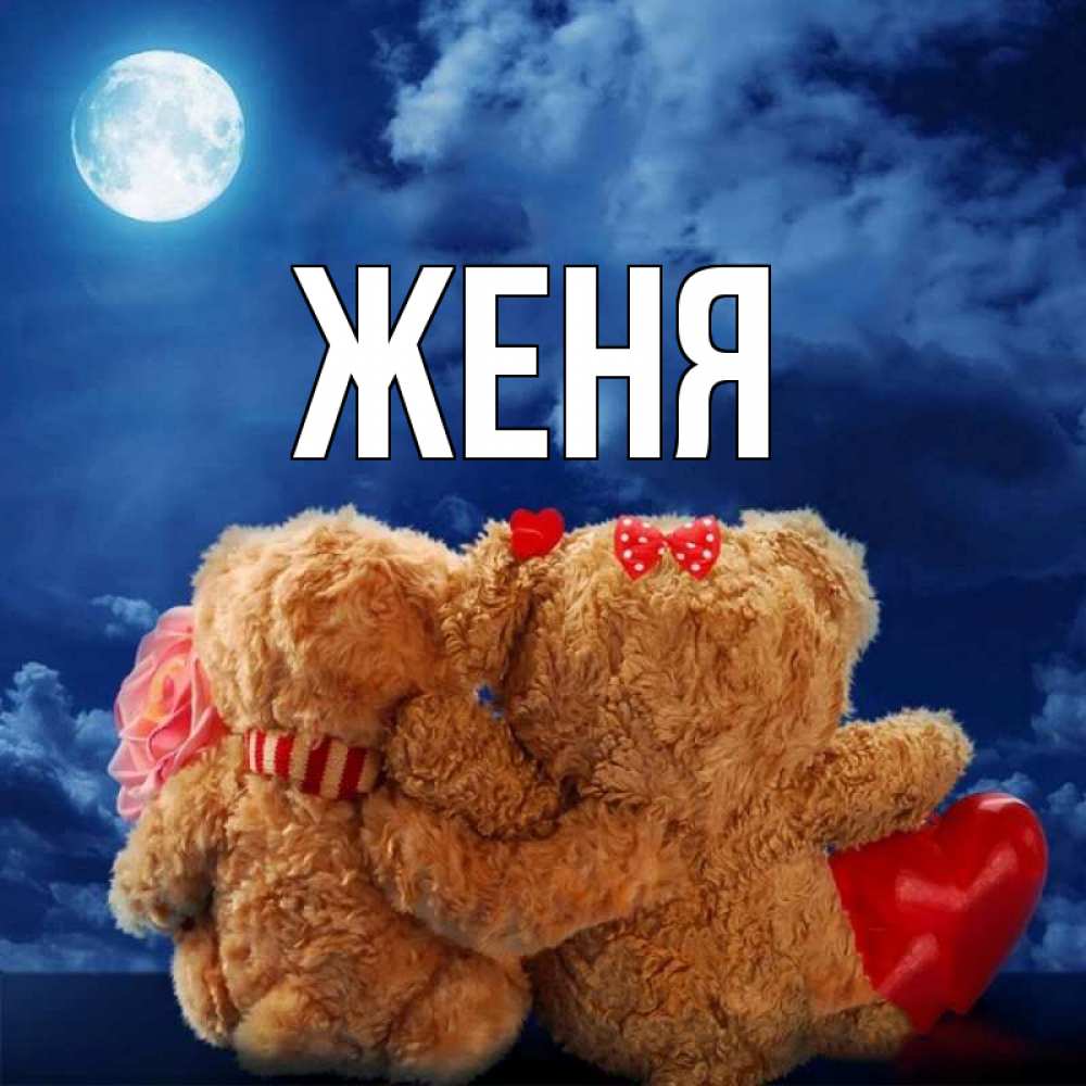 Открытка на каждый день с именем, Женя Главная плюшевые Прикольная открытка с пожеланием онлайн скачать бесплатно 