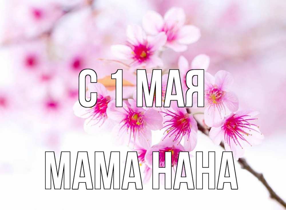 Открытка на каждый день с именем, Мама-Нана С 1 мая С 1 мая 2 Прикольная открытка с пожеланием онлайн скачать бесплатно 