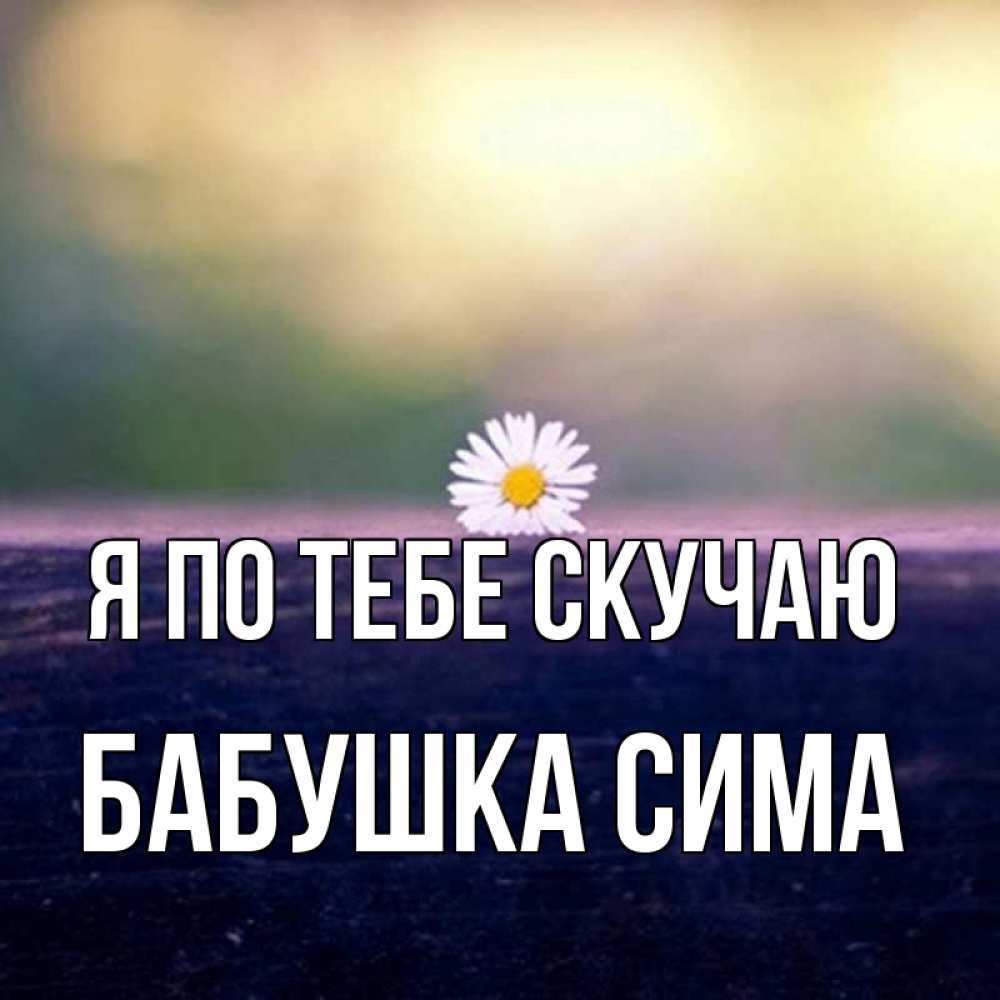 Открытка на каждый день с именем, Бабушка-Сима Я по тебе скучаю приходи в гости Прикольная открытка с пожеланием онлайн скачать бесплатно 