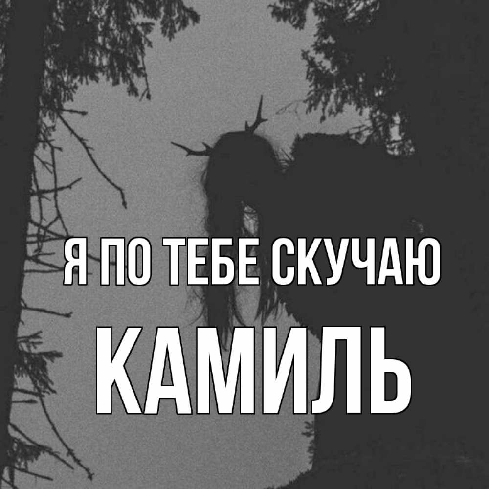 Открытка на каждый день с именем, Камиль Я по тебе скучаю пугаю Прикольная открытка с пожеланием онлайн скачать бесплатно 
