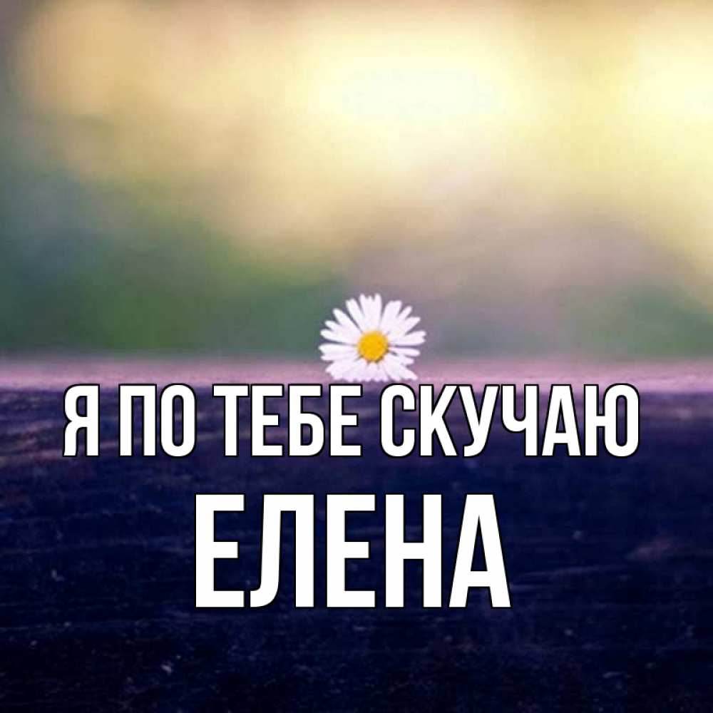 Открытка на каждый день с именем, Елена Я по тебе скучаю приходи в гости Прикольная открытка с пожеланием онлайн скачать бесплатно 