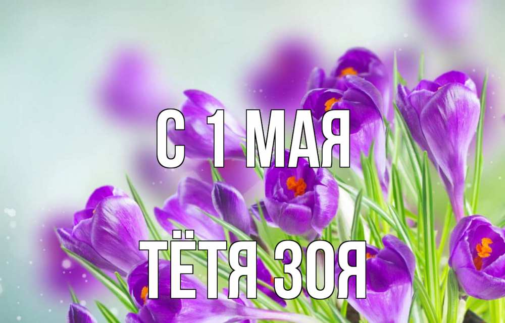 Открытка на каждый день с именем, Тётя-Зоя С 1 мая 1 мая Прикольная открытка с пожеланием онлайн скачать бесплатно 