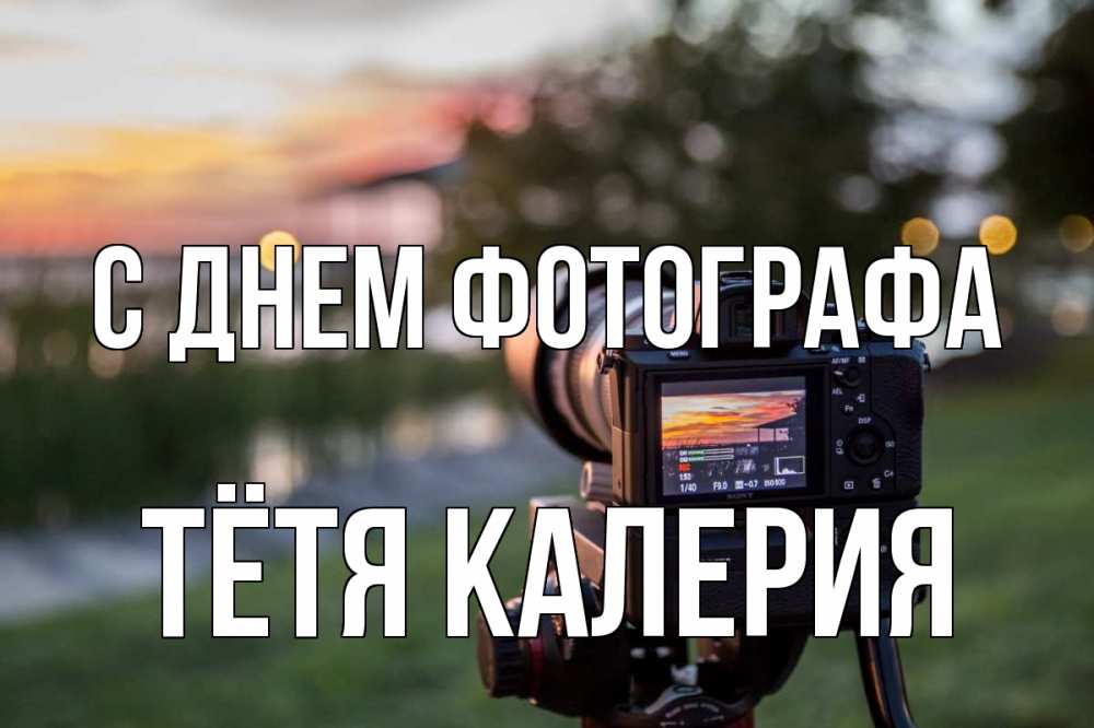 Открытка на каждый день с именем, Тётя-Калерия С днем фотографа с днем фотографа Прикольная открытка с пожеланием онлайн скачать бесплатно 