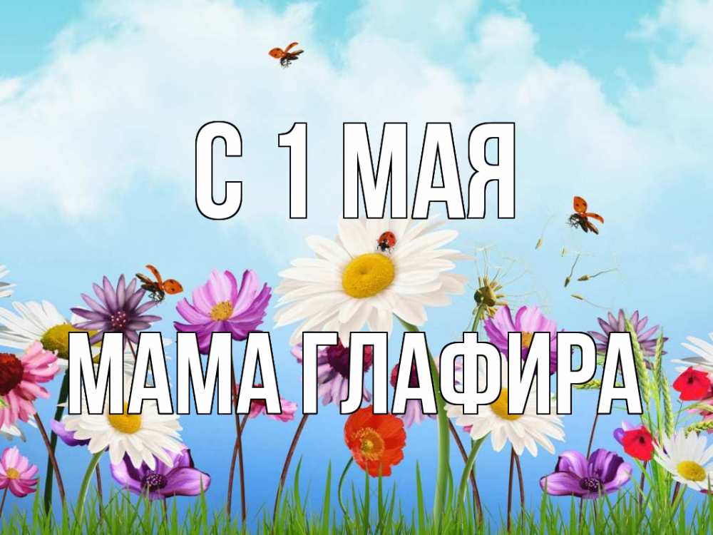 Открытка на каждый день с именем, Мама-Глафира С 1 мая С 1 мая Прикольная открытка с пожеланием онлайн скачать бесплатно 