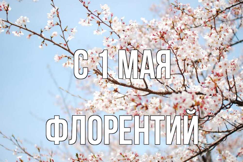 Открытка на каждый день с именем, Флорентий С 1 мая С 1 мая Прикольная открытка с пожеланием онлайн скачать бесплатно 